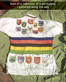 State Badge collection on a Jersey